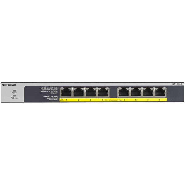 8PT POE/POE+ GIGABIT UNMANAGED SWCH