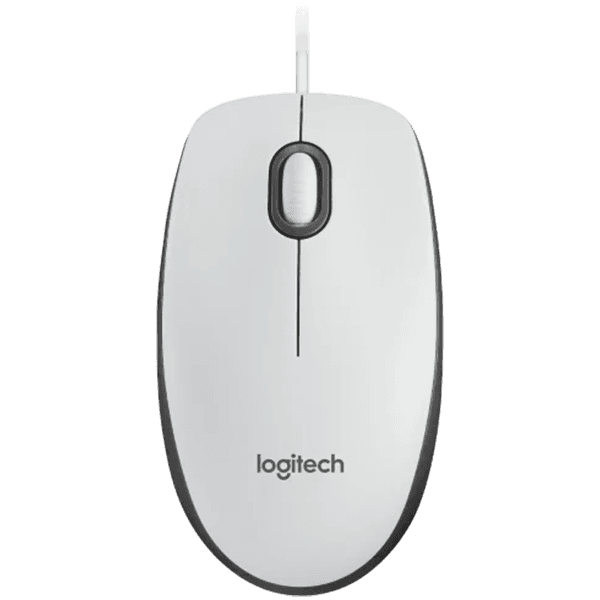 LOGITECH M100 Corded Mouse-WHITE