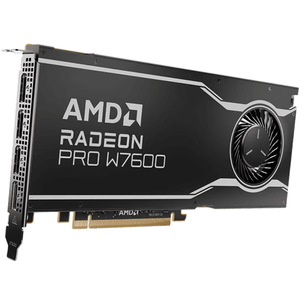 AMD GPU W7600 8GB GDDR6 128bit, 20Tflops, 4x DP 2.1, active fan, RDNA3