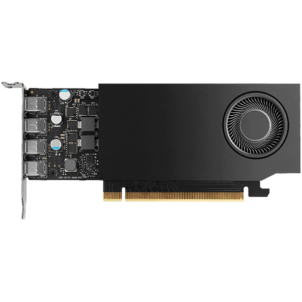 PNY NVIDIA A400 4GB LowProfile PCI-Express 3.0 x16, LP4 GB GDDR6 64-bit 3x Mini DP 1.4 Installguide, Supportguide 4x mDP to DP adapter, 1x LP bracket