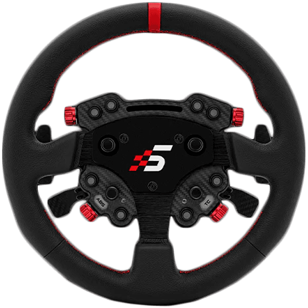 SIMAGIC GT1 Round Steering Wheel with GT Pro Hub(K)| Shifter & Clutch Paddles, Leather,QR70 Included. S207