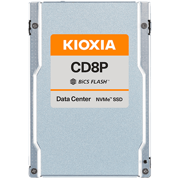 SSD Data Center Mixed Use KIOXIA CD8P-V 6.4TB PCIe Gen5 (128GT/s) NVMe 2.0, BiCS Flash TLC, 2.5" 15mm U.2, Read/Write: 12000/5500 MBps, IOPS 2000K/400K, DWPD 3