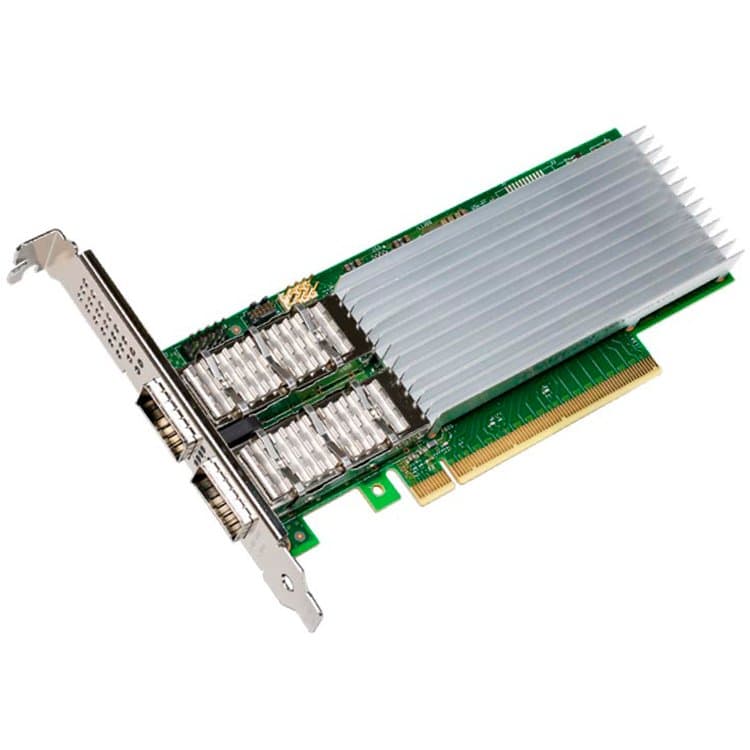 Intel Ethernet Network Adapter E810-CQDA2 100GbE dual ports QSFP28 PCIe 4.0x16 iWARP/RDMA RoCEv2/RDMA (Low Profile and Full Height brackets included) bulk