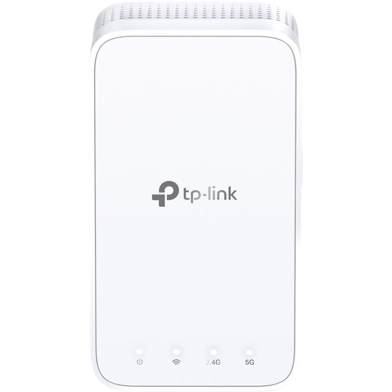 AC1200 MESH Wi-Fi Range Extender, Wall Plugged, 2 internal antennas, 867Mbps at 5GHz + 300Mbps at 2.4GHz, Range Extender mode, WPS, Intelligent Signal Light, Access Control, Power Schedule, LED Control, OneMesh, Tether App