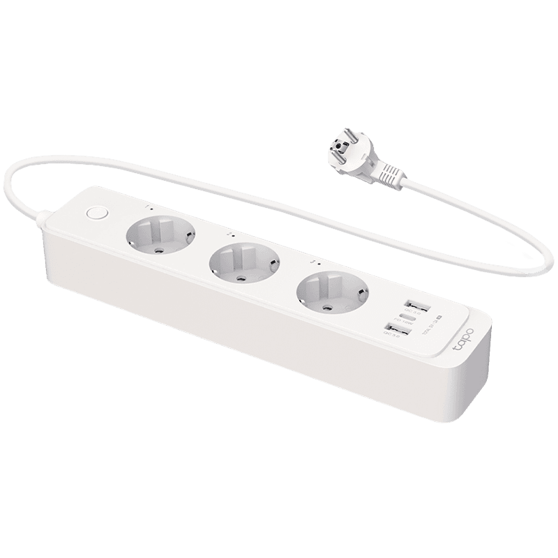 Smart Wi-Fi Power Strip, 3-Outlets, HomekitSPEC: 2.4 GHz Wi-Fi required, 100-240V, 50/60Hz, 10A max, 2300W max load in total, grounded 2-prong plug, 2 USB Type A, 1 USB Type CFEATURE: Homekit enabled, 1.5m cord length, 3 individually control outle