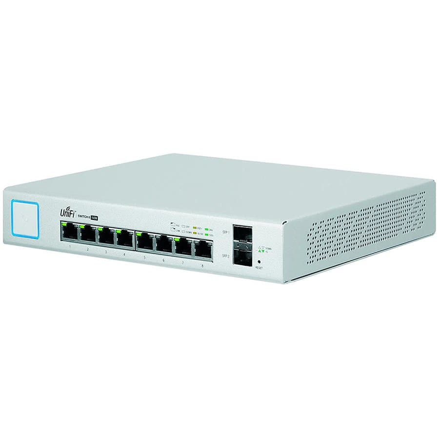 "Ubiquiti 8-Port Fully Managed PoE+ Gigabit Switch with 2 SFP ports,150W Power Supply, EU"