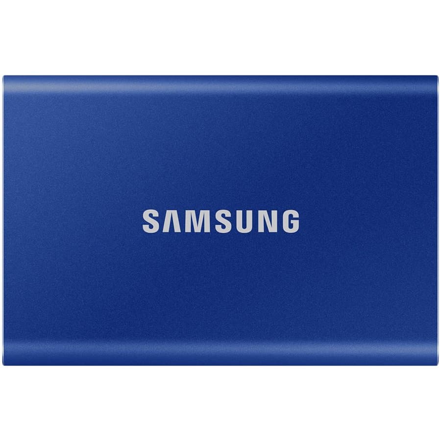 Samsung SSD T7 External 1TB, USB 3.2, 1050/1000 MB/s, included USB Type C-to-C and Type C-to-A cables, 3 yrs, indigo blue
