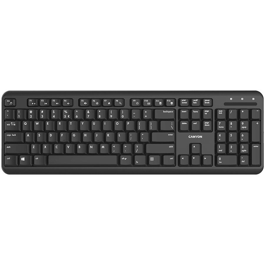 CANYON keyboard HKB-W20 EN/AD Velvet Wireless Black