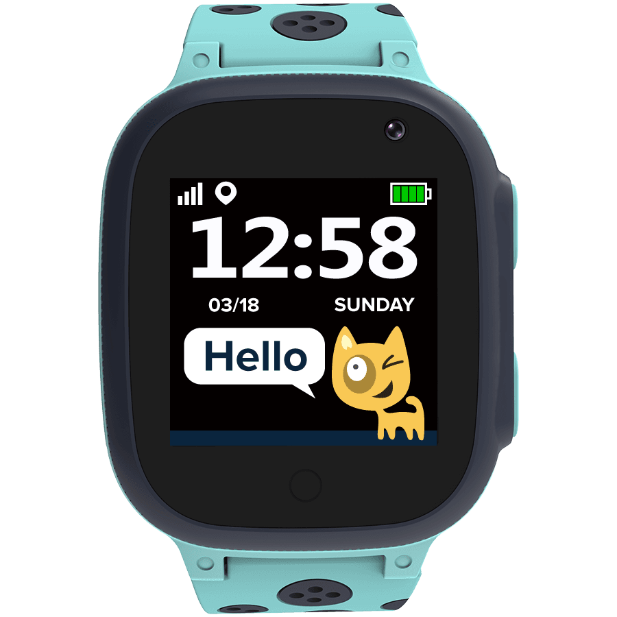 CANYON Sandy KW-34, Kids smartwatch, 1.44 inch colorful screen, GPS function, Nano SIM card, 32+32MB, GSM(850/900/1800/1900MHz), 400mAh battery, compatibility with iOS and android, Blue, host: 52.9*40.3*14.8mm, strap: 230*20mm, 42g