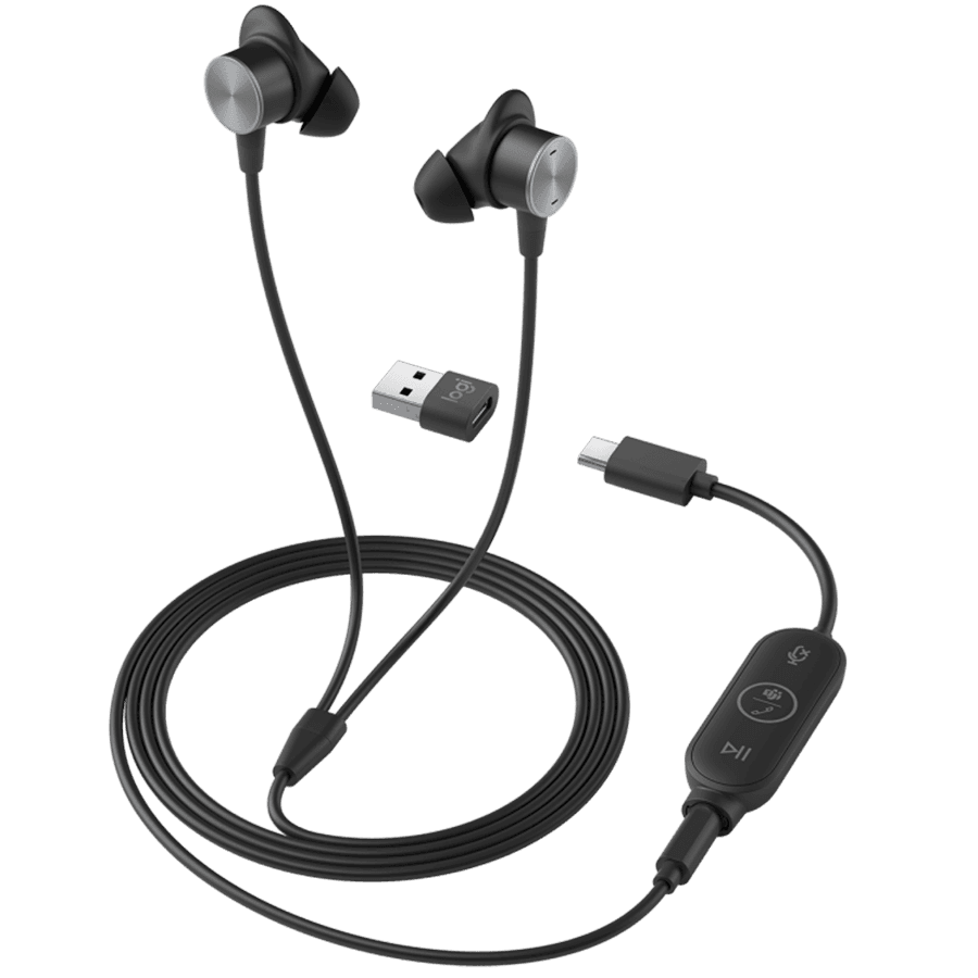 LOGITECH Logi Zone Wired Earbuds UC - GRAPHITE - USB - EMEA