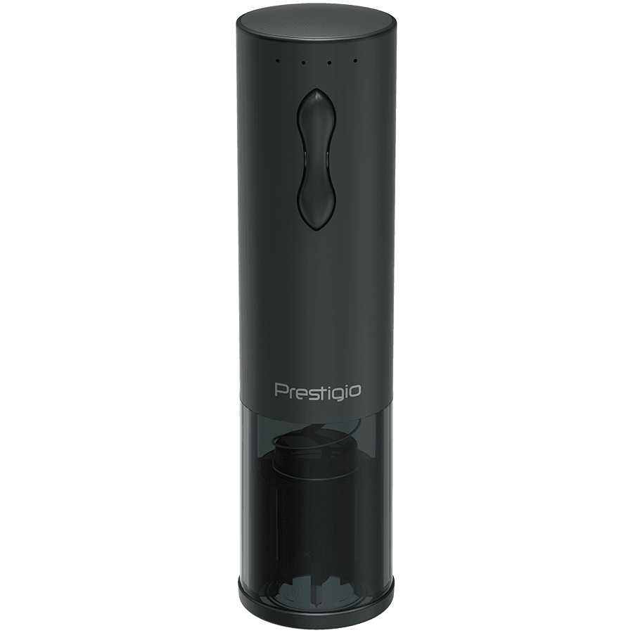 Bolsena, Electric wine opener with Prestigio Logo, aerator , vacuum preserver, Black color
