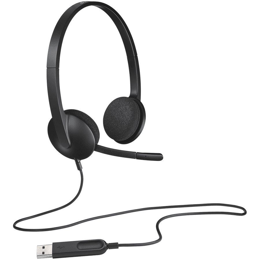 LOGITECH H340 Corded Headset - BLACK - USB