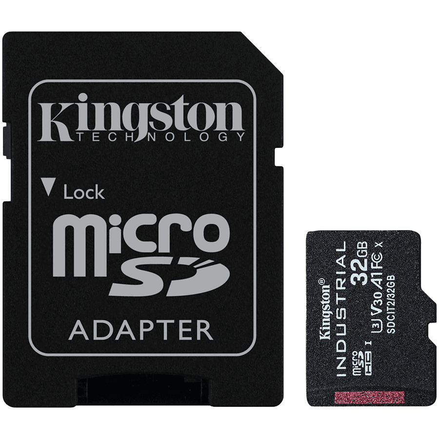 Kingston 32GB microSDHC Industrial C10 A1 pSLC Card + SD Adapter