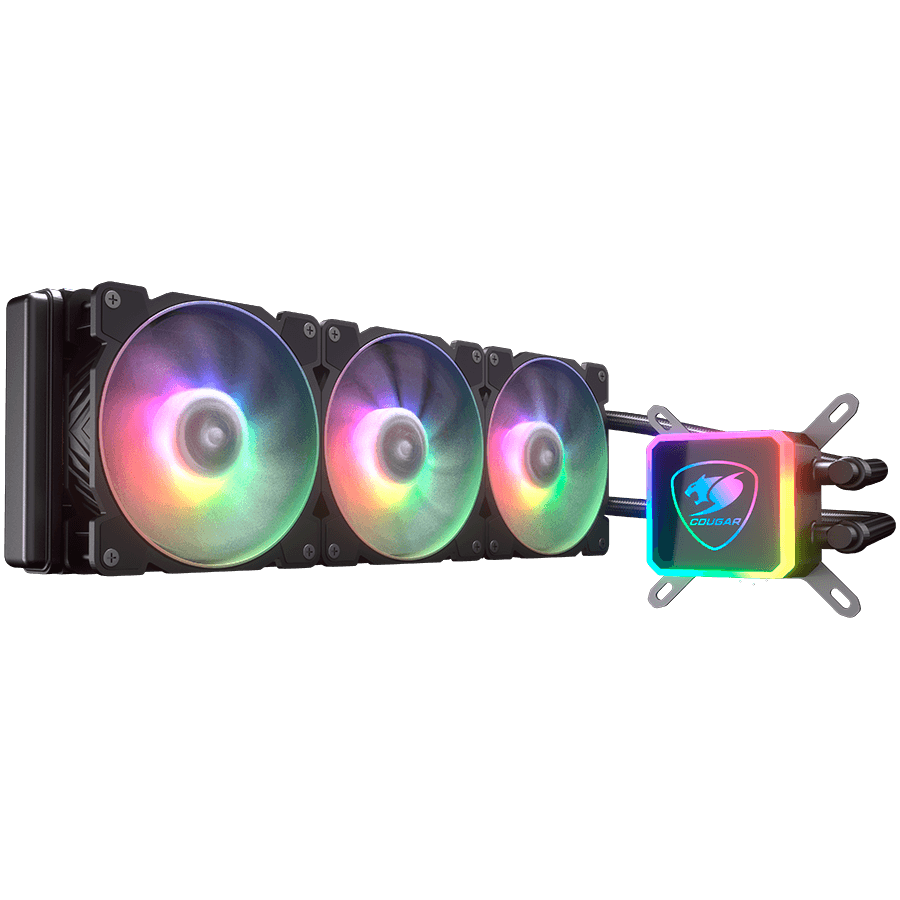 COUGAR AQUA ARGB 360 AiO Liquid Watercooling, 120mm RGB fan x3, remote control