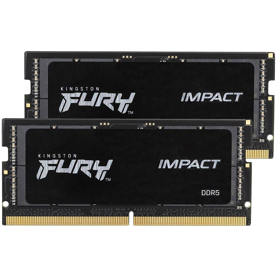 Kingston DRAM 16GB 4800MT/s DDR5 CL38 SODIMM (Kit of 2) FURY Impact PnP