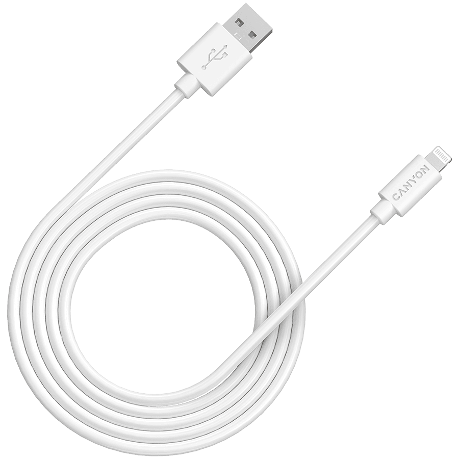 CANYON cable MFI-12 USB-A to Lightning 2m White