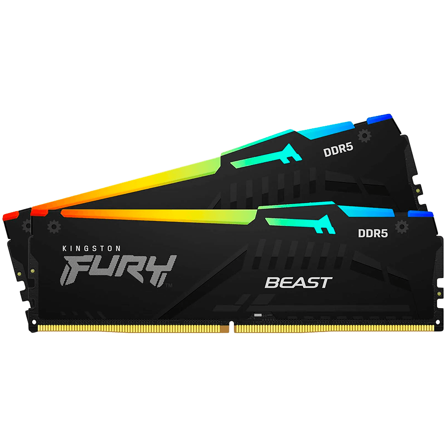 Kingston DRAM 64GB 5200MT/s DDR5 CL40 DIMM (Kit of 2) FURY Beast RGB XMP