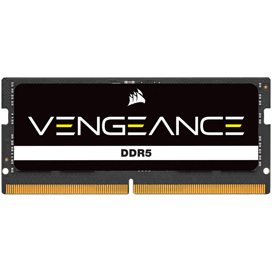 CORSAIR DDR5, 4800MT/s 16GB 1x16GB SODIMM, 40-40-40-77, Black PCB, Std PMIC, 1.1V, VENGEANCE DDR5 SODIM