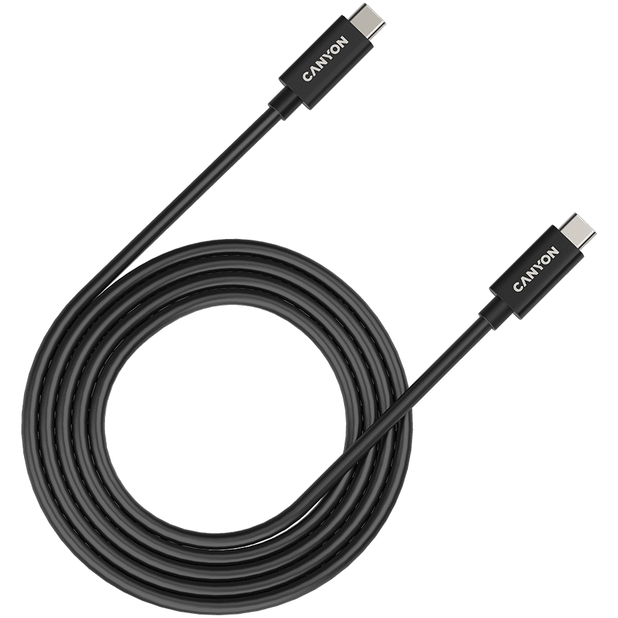 CANYON cable UC-42 USB-C to USB-C 240W 20Gbps 4k 2m Black