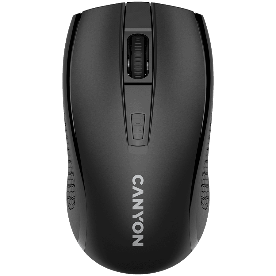 CANYON MW-7, 2.4Ghz wireless mouse, 6 buttons, DPI 800/1200/1600, with 1 AA battery ,size 110*60*37mm,58g,black