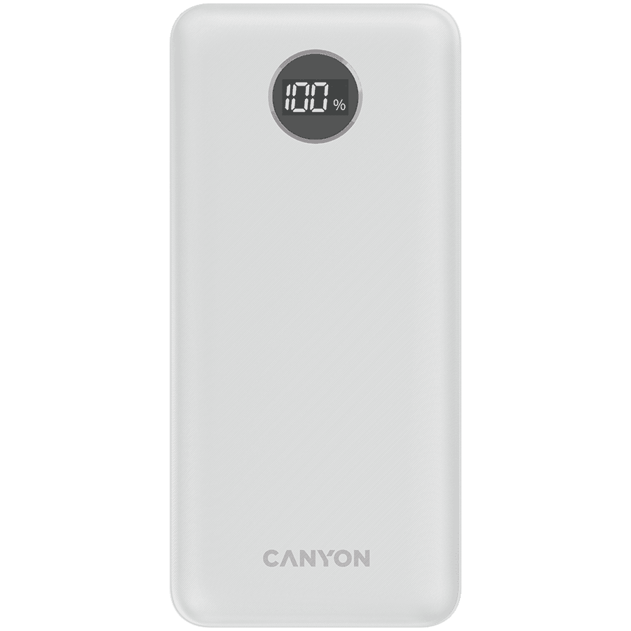 CANYON power bank PB-2002 LED 20000 mAh PD 20W QC 3.0 Bijeli