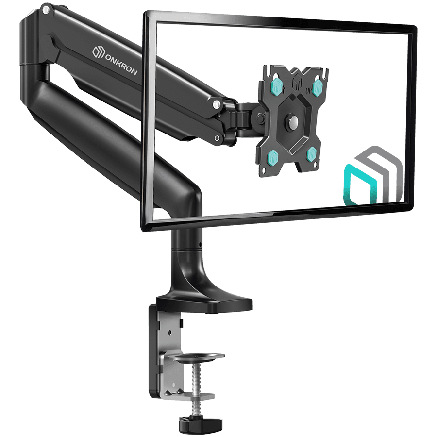 ONKRON Monitor Desk Mount for 13 to 32-Inch LED LCD Flat Monitors up to 9 kg, Black