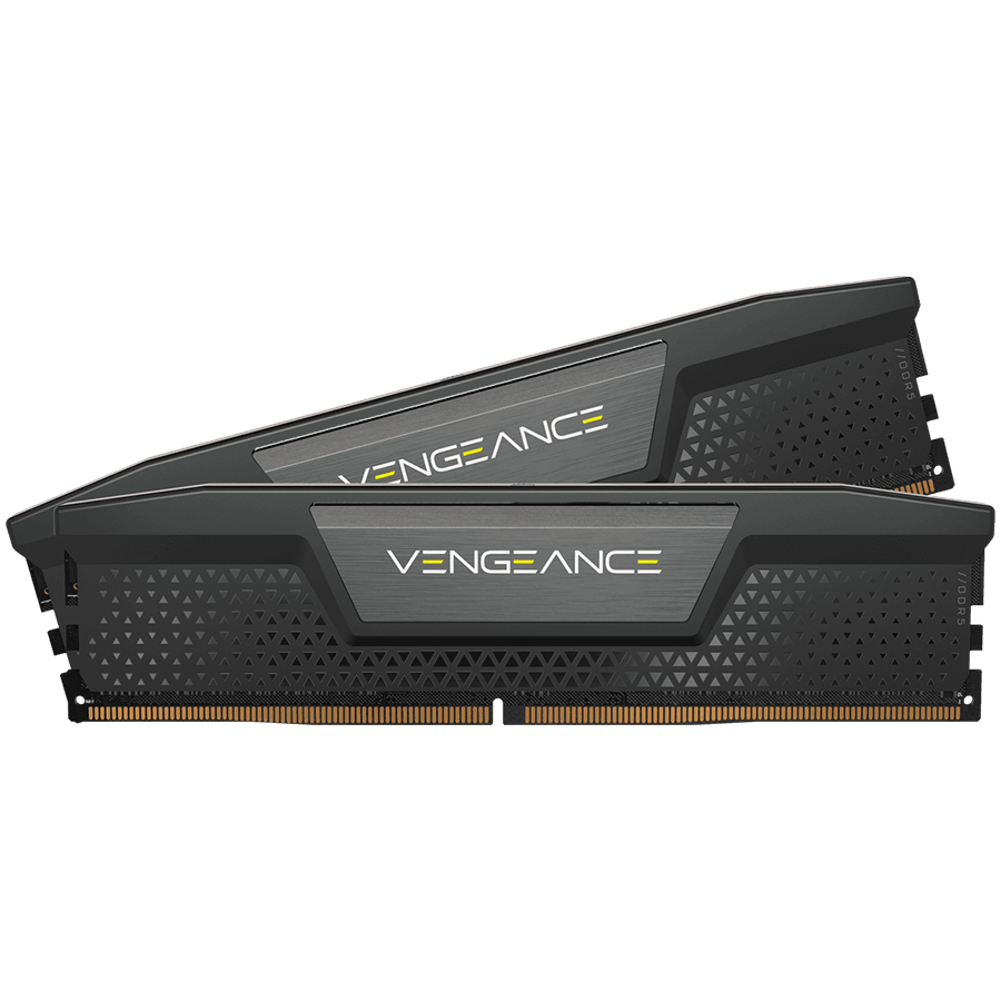 CORSAIR DDR5, 5200MT/s 16GB 2x8GB DIMM, 40-40-40-77, 1Gbx16, Std PMIC, XMP 3.0, VENGEANCE DDR5 Black Heatspreader, Black PCB, 1.25V