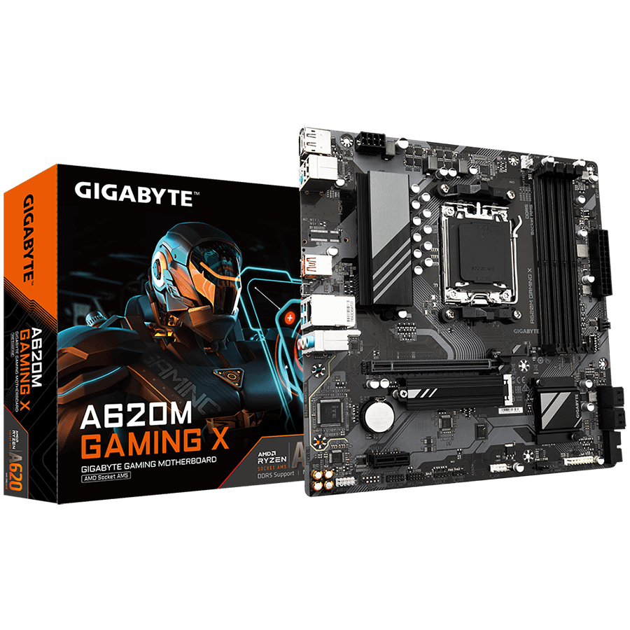 GIGABYTE MB AM5, A620, 4xDDR5, DP + HDMI, 1xPCIe x16, 1xPCIe x1, 1xM.2, 4xSATA, GbE LAN, mATX
