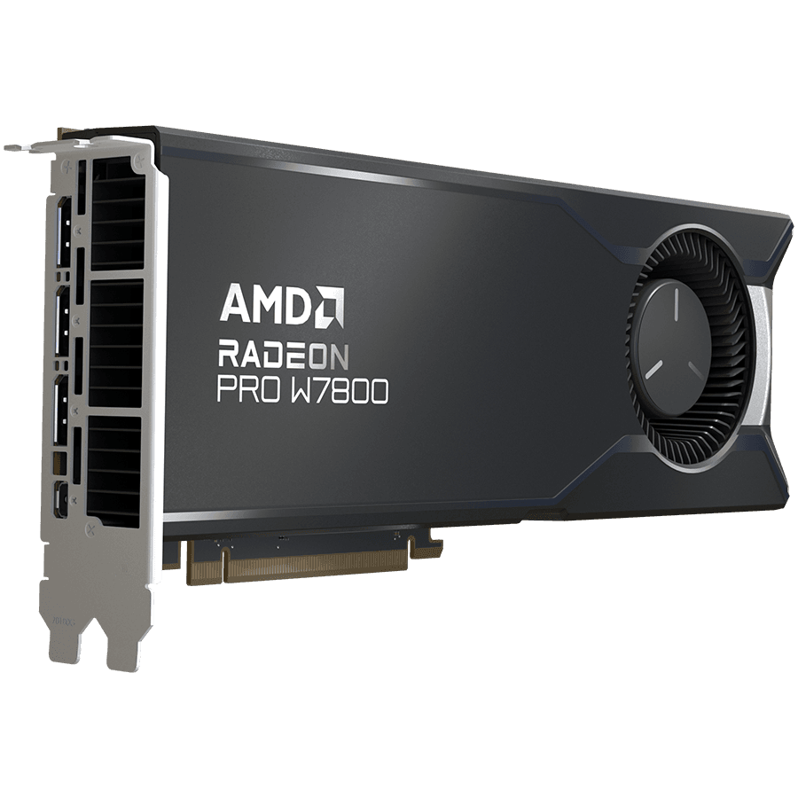 AMD GPU Radeon PRO W7800 32GB GDDR6 256 bit, 45.25 Tflops, 576 GBps, PCIe 4.0, 3x DP, 1x mDP, 4x 4K, 260W, Active