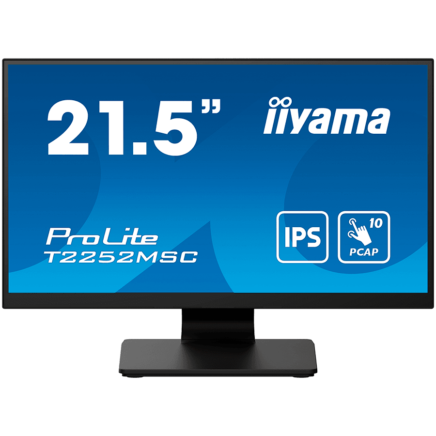 IIYAMA Monitor LED T2252MSC-B2 21.5" IPS TOUCH Capacitive 1920 x 1080, 250 cd/m², 1000:1, 5ms, Touch points 10, Touch method stylus, finger, glove, Touch interface	USB, HDMI x1, DisplayPort x1, Speakers 2 x 1W, Tilt, VESA