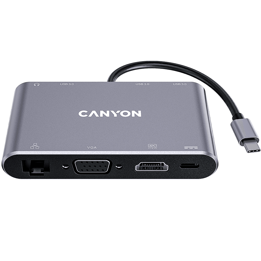 CANYON hub DS-14 8in1 4k USB-C Dark Grey