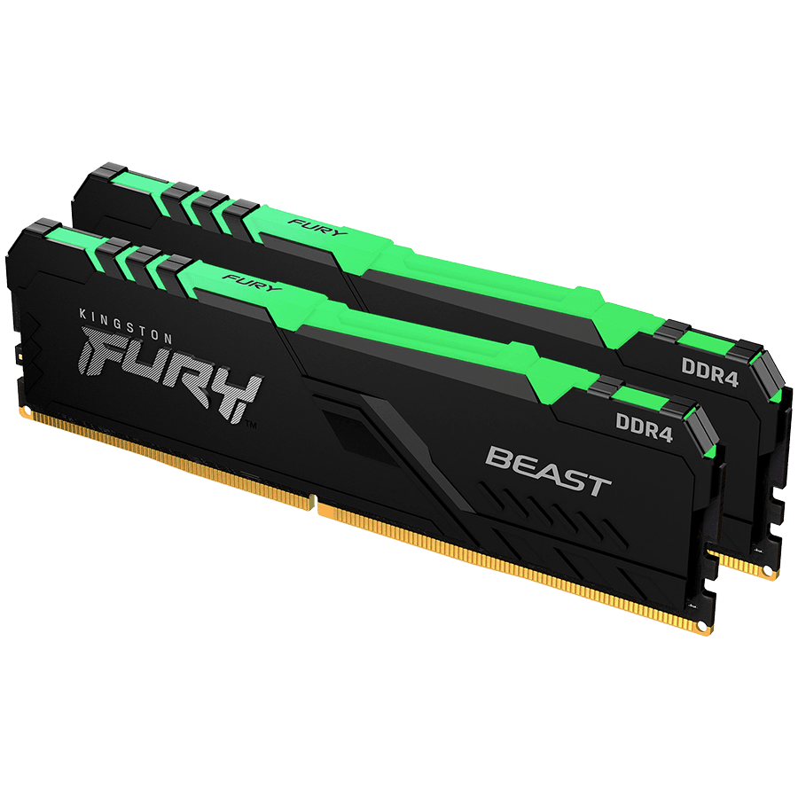 Kingston 64GB 3200MT/s DDR4 CL16 DIMM (Kit of 2) FURY Beast RGB