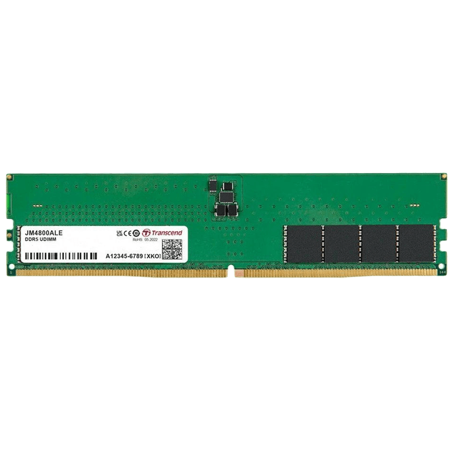 Transcend MEMORY MODULE 16GB JM DDR5 4800 U-DIMM 1Rx8 2Gx8 CL40 1.1V