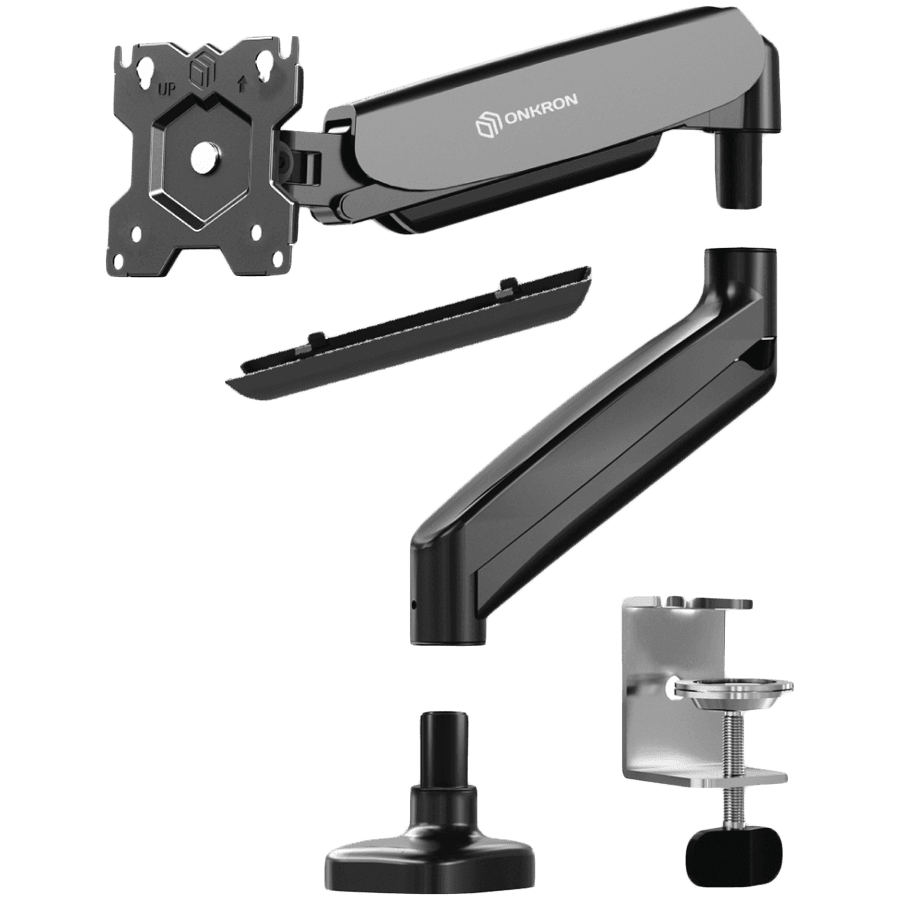 ONKRON Monitor Desk Mount for 13 to 32-Inch LCD LED OLED Screens up to 8 kg, Black