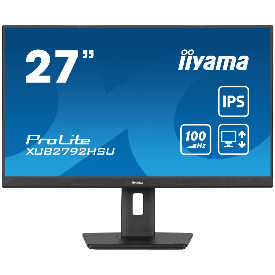 IIYAMA Monitor LED XUB2792HSU-B6 27" IPS Slim-line 1920 x 1080 @100Hz 250 cd/m² 1300:1 0.4ms HDMI DP 4x USB 3.2 HDCP height, swivel, tilt, pivot (rotation both sides) 3y