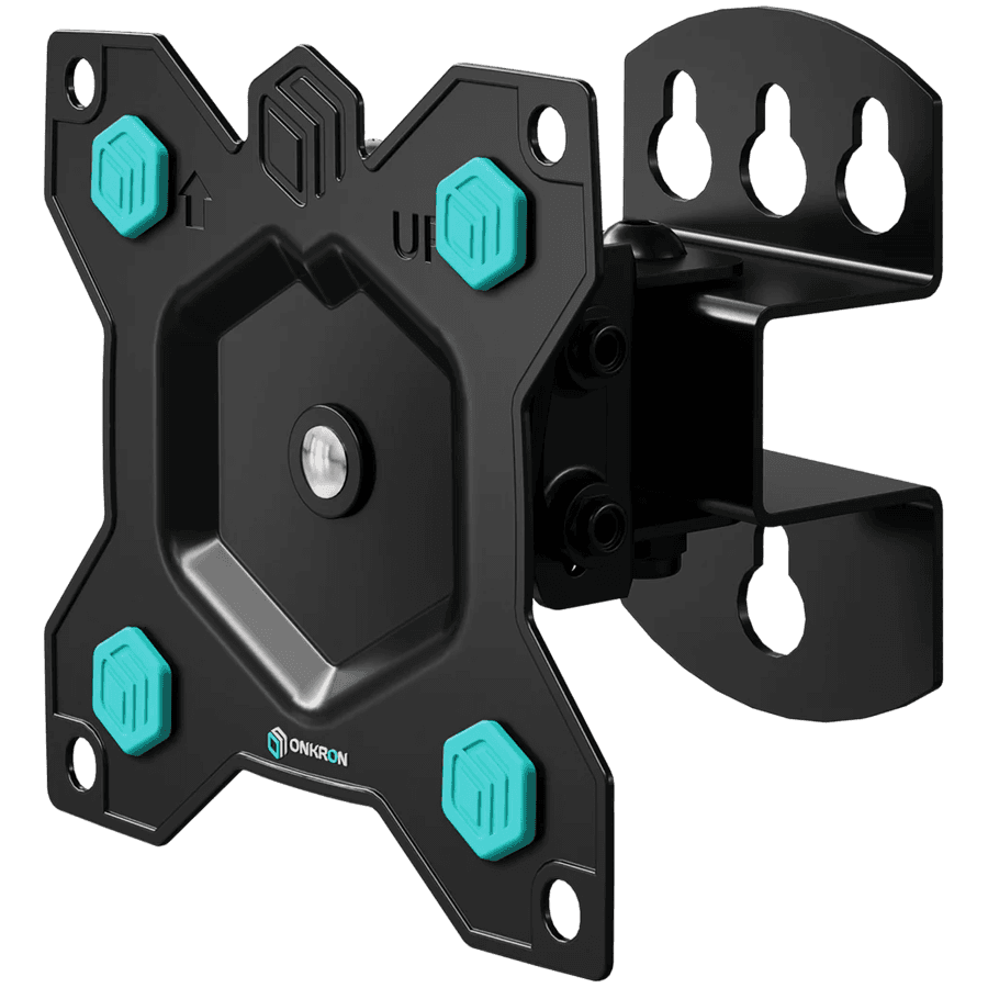 ONKRON Full Motion Roto TV Wall Mount for 10 to 35-inch Flat Panel TVs Digital Panels 20 kg, Black