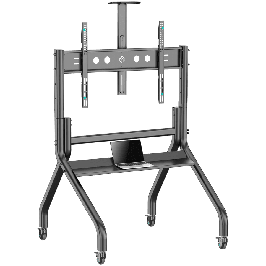 ONKRON Mobile TV stand with bracket 60"-120" Screens up to 150 kg, Black