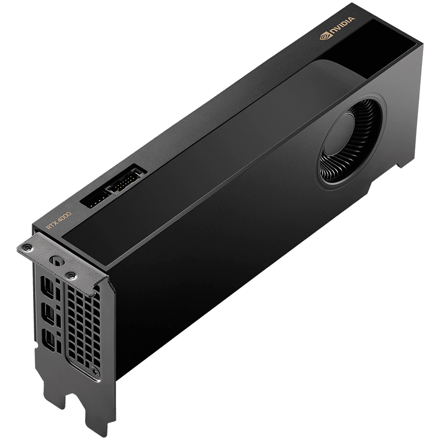 PNY NVIDIA RTX 4000 SFF Ada Generation LowProfile OEM Version, PCI-Express x16 Gen 4.0, Dual Slot, 20 GB GDDR6 160-bit, HDCP 2.2, HEVC and HDMI 2.0 support with opt. adapter, 4x Mini DP 1.4a