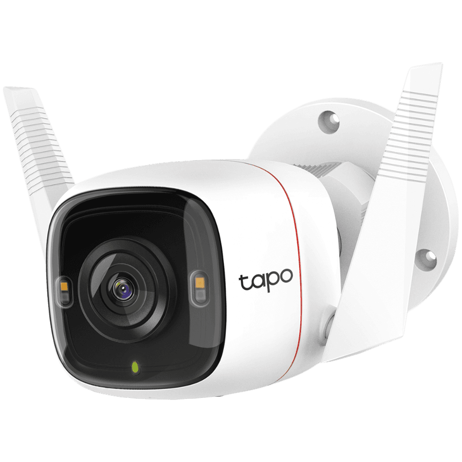 TP-LINK Outdoor Security Wi-Fi Camera, 2K (2560x1440), 2.4 GHz, 2T2R, 2 Г— External Antennas, 1 Г— Ethernet Port, Motion Detection and Notifications, Sound Alarm, Starlight Night Vision (Up to 30 m), Color Night Vision, Remote Control, Two-Way Audio