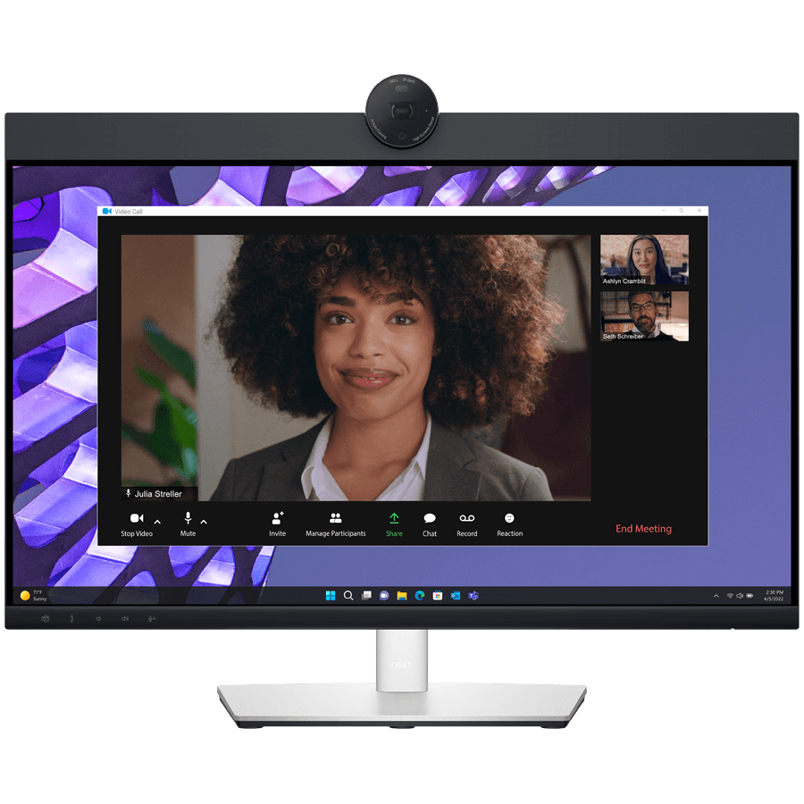 Monitor DELL P2424HEB Video Conferencing 24", 1920x1080 FHD, IPS Antiglare, 16:9, 1000:1, 250 cd/m2, 8ms/5ms, 178/178, 2xDP, HDMI, 2xUSB-C (DP/PD), USB-B, 3xUSB-A, RJ-45, Audio line out, 2x5W Speaker, Cam, Mic, Tilt, Swivel, Pivot, Height Adjust, 3Y