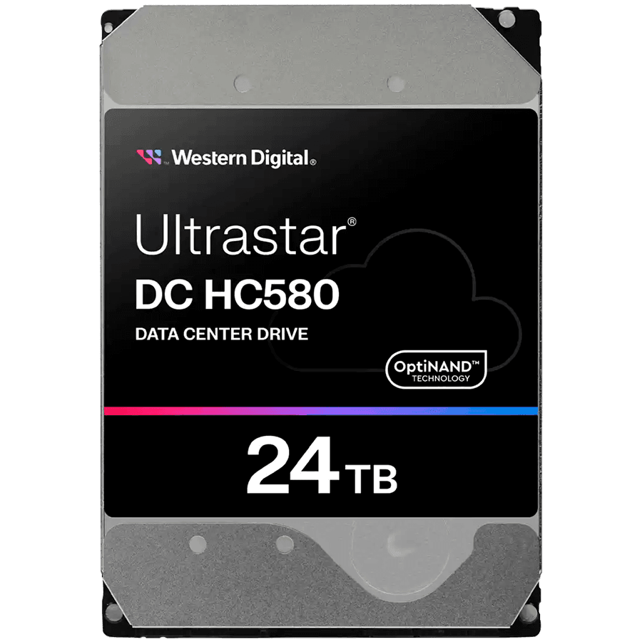 HDD Server WD Ultrastar DC HC580 24TB 512e SE, 3.5’’, 512MB, 7200 RPM, SAS, P3, SKU: 0F62802