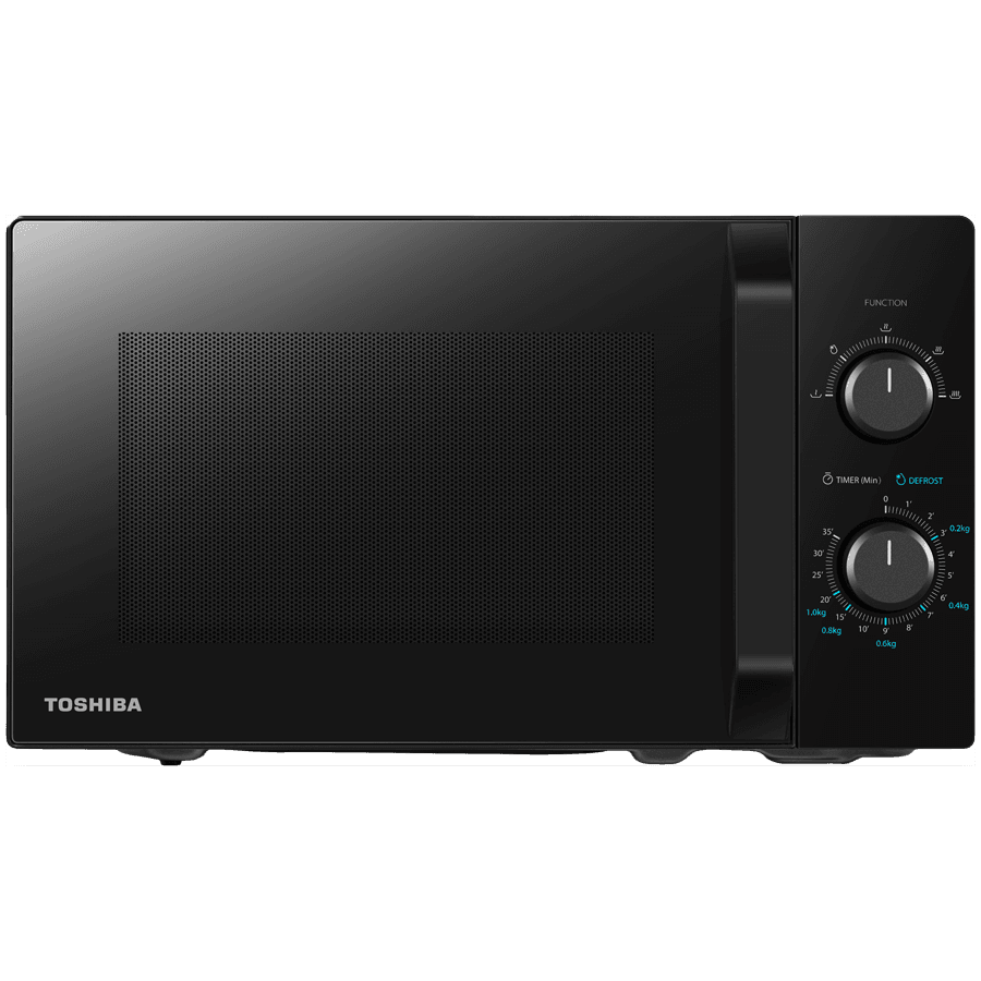 Microwave oven, volume 20L, mechanical control, 800W, 5 power levels, LED lighting, defrosting, cooking end signal, black