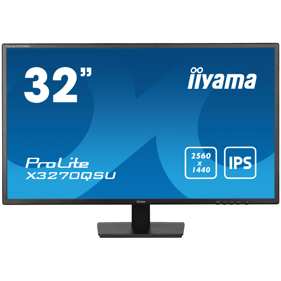 IIYAMA Prolite X3270QSU-B1 Business Monitor - 80 cm (31.5''), WQHD (2560x1440), IPS LED, 100Hz, 3ms, 250 cd/m², matte / black