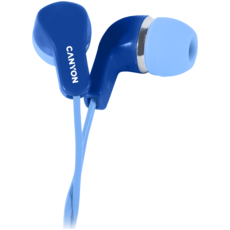 CANYON Stereo Earphones with inline microphone, Blue
