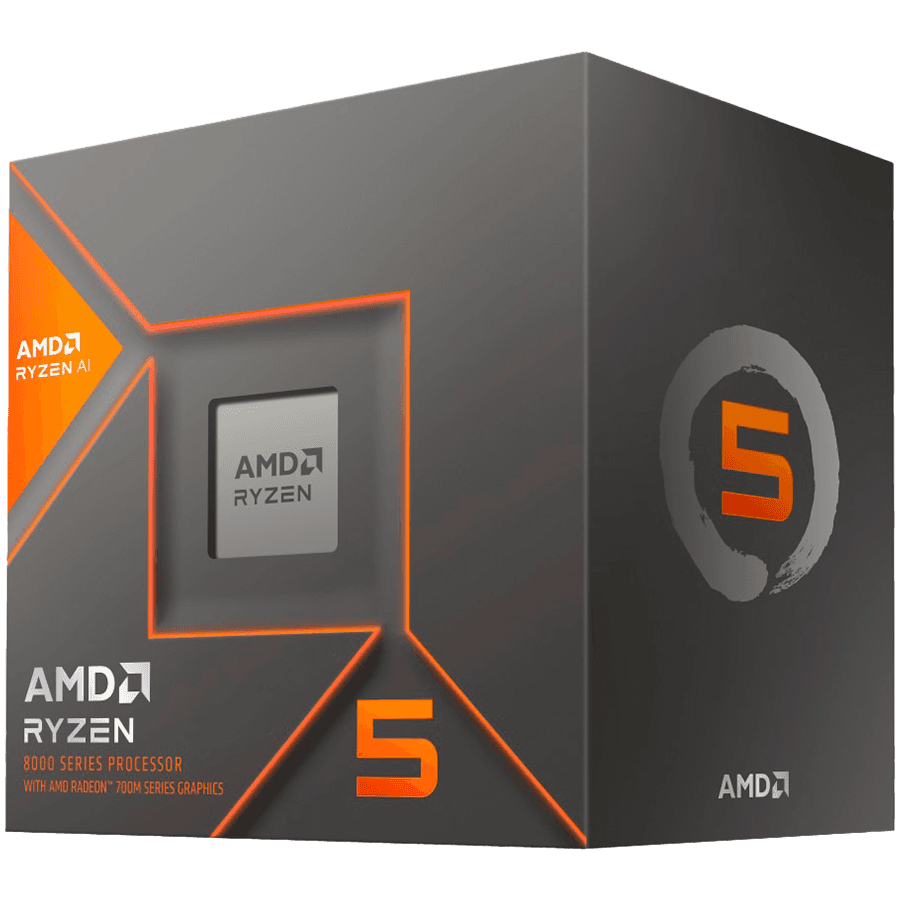 AMD CPU Desktop Ryzen 5 6C/12T 8400F (4.2GHz/4.7GHz,22MB,65W,AM5) box, with Wraith Stealth Cooler