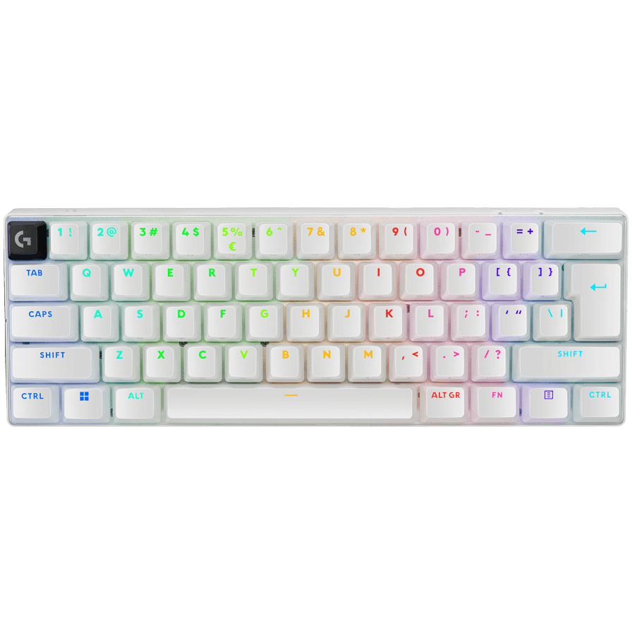 LOGITECH G PRO X 60 LIGHTSPEED Wireless Gaming Keyboard (Tactile) - WHITE - US INT'L - 2.4GHZ/BT - EMEA28-935 - TACTILE SWITCH