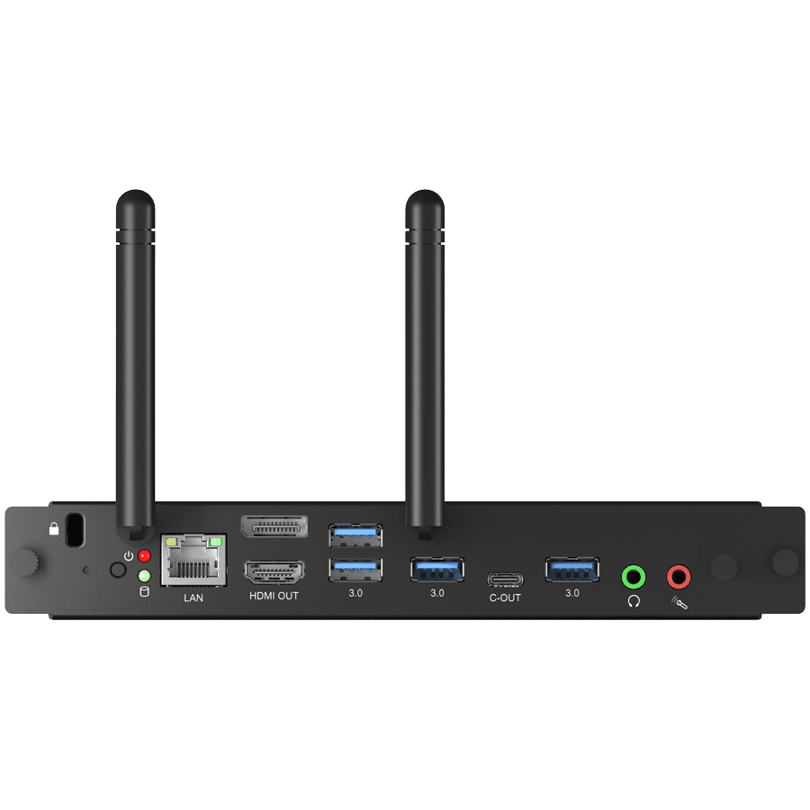 OPS Slot PC-Module with UW5K supported, Low Noise, Intel Core i5-12450H /Intel UHD Graphics /8GB DDR4 Memory, M2 256GB SSD, WiFi6, 1GB LAN, Bluetooth 5.2, 4xUSB3.2, 2xUSB2.0, USB Type-C, DP & HDMI-out, HD Audio, TPM2.0,Microsoft Windows 11 IOT