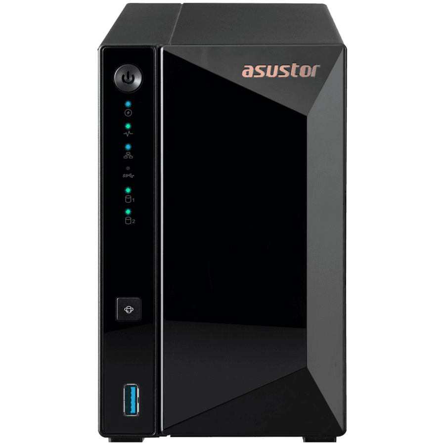 ASUSTOR NAS AS3302Tv2 Drivestor2 Pro Gen2 2x 3.5" - 1x 2.5Gbe Realtek QuadCore RTD1619B 1.7GHz 2GB single PSU desktop