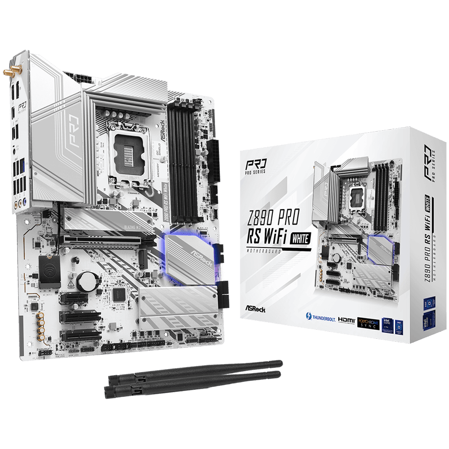 ASROCK Z890 Pro RS WiFi White ATX LGA1851 DDR5