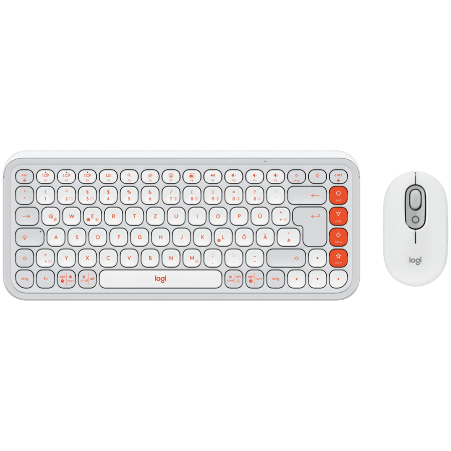 LOGITECH POP ICON COMBO - OFF WHITE - BT - Croatian layout